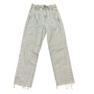 Garage Women's Juniors Size 00 Blue Straight Leg Medium Wash Denim Jeans